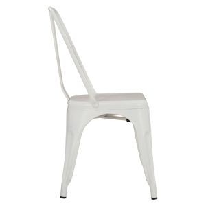 Трапезен стол Melita- Relix Pro Hm8641.41 метал в матирано бяло 44x47x84.5hcm.