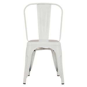 Трапезен стол Melita- Relix Pro Hm8641.41 метал в матирано бяло 44x47x84.5hcm.