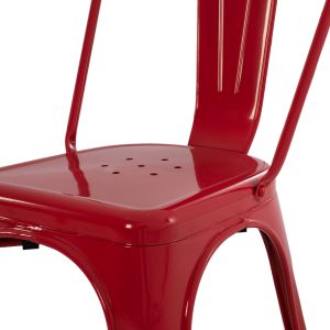 Трапезен стол Melita-pro Relix Hm8641.44 метал в червено 44x47x84.5hcm.