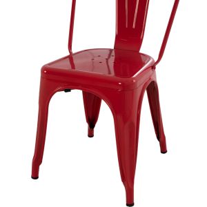Трапезен стол Melita-pro Relix Hm8641.44 метал в червено 44x47x84.5hcm.