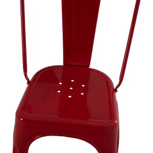 Трапезен стол Melita-pro Relix Hm8641.44 метал в червено 44x47x84.5hcm.