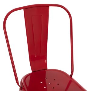 Трапезен стол Melita-pro Relix Hm8641.44 метал в червено 44x47x84.5hcm.