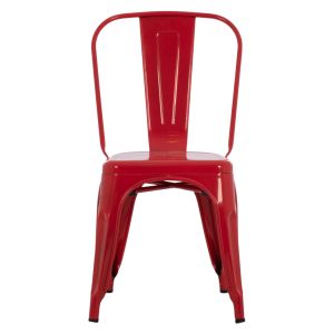 Трапезен стол Melita-pro Relix Hm8641.44 метал в червено 44x47x84.5hcm.
