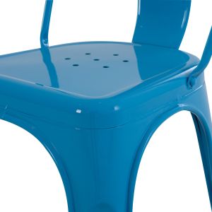 Трапезен стол Melita-pro Relix Hm8641.48 метал в синьо 44x47x84.5hcm.