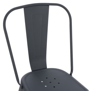 Трапезен стол Melita-pro Relix Hm8641.50 метал в сиво 44x47x84.5hcm.
