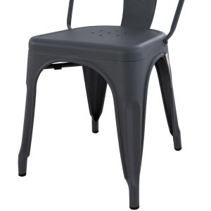 Трапезен стол Melita-pro Relix Hm8641.50 метал в сиво 44x47x84.5hcm.