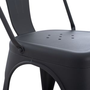 Трапезен стол Melita-pro Relix Hm8641.50 метал в сиво 44x47x84.5hcm.