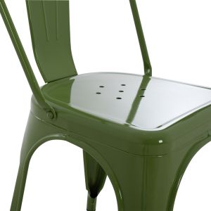 Трапезен стол Melita-pro Relix Hm8641.53 метал в светло маслинено зелено 44x47x84.5hcm.