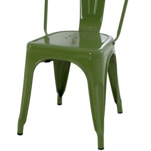 Трапезен стол Melita-pro Relix Hm8641.53 метал в светло маслинено зелено 44x47x84.5hcm.