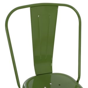 Трапезен стол Melita-pro Relix Hm8641.53 метал в светло маслинено зелено 44x47x84.5hcm.
