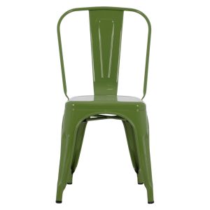 Трапезен стол Melita-pro Relix Hm8641.53 метал в светло маслинено зелено 44x47x84.5hcm.