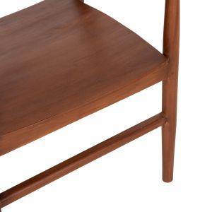 Трапезен стол Nioni Hm9476,01 от тиково дърво цвят орех 57x53x77hcm