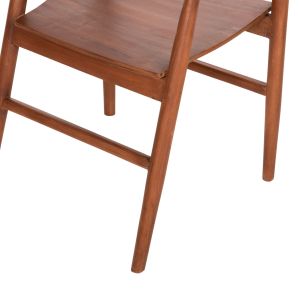 Трапезен стол Nioni Hm9476,01 от тиково дърво цвят орех 57x53x77hcm