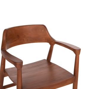 Трапезен стол Nioni Hm9476,01 от тиково дърво цвят орех 57x53x77hcm