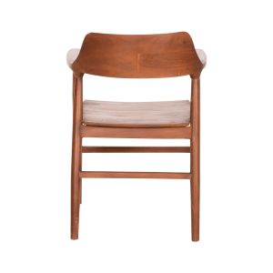 Трапезен стол Nioni Hm9476,01 от тиково дърво цвят орех 57x53x77hcm