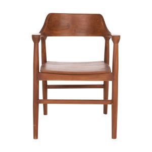 Трапезен стол Nioni Hm9476,01 от тиково дърво цвят орех 57x53x77hcm