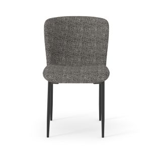 Трапезен стол Obsession Sm18101.02 Сивa дамаска - черен метал 52.5x63x79см