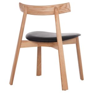 Трапезен стол Sekan Hm18245.04, каучуково дърво, черен, Pu, 60x54x72hсм.