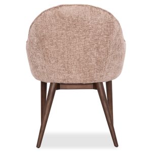 Трапезен стол Swaive Horizon Sm18102.02 бежова дамаска - крака от ясен в цвят орех 61x61,5x84всм.