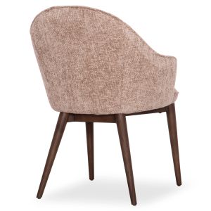 Трапезен стол Swaive Horizon Sm18102.02 бежова дамаска - крака от ясен в цвят орех 61x61,5x84всм.