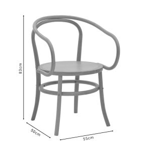 Трапезен стол Verfie буково дърво масив естествен цвят 55x50x83cм