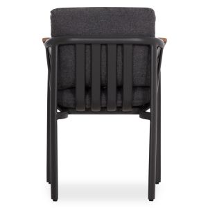 Dining chair Zefyr Sm6500.01 dark gray aluminum - mesh fabric 56.5x60.5x71.5h