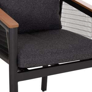 Dining chair Zefyr Sm6500.01 dark gray aluminum - mesh fabric 56.5x60.5x71.5h