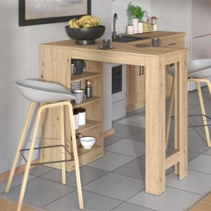 Dining table 'valence' oak color 120x50x105cm