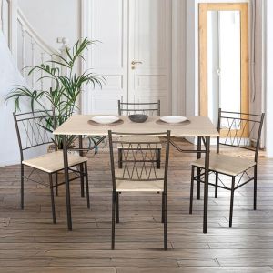 Dining table 1125 Sonoma with brown frame 112x72x75cm