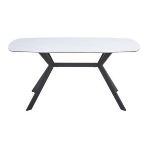 Dining table 202 Lalla white sintered stone 130x80x75cm