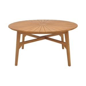 Dining table 7 pieces Banou-colen teak in natural-black shade �150x75cm