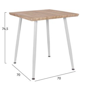 Dining table 70x70 sonoma color Hm8335,02