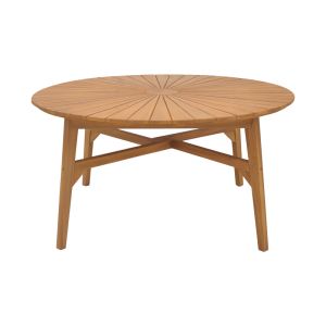 Dining table 7pcs Ganny-colen teak wood in natural shade Φ150x75cm