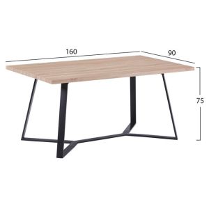 Dining table Aldwin Hanson Hm8551,01 Mdf top 160x90x75cm