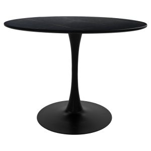 Dining table Balou I-caron set of 5 MDF and PP in black-natural shade Φ120x75cm