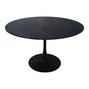 Dining table Balou I-caron set of 5 MDF and PP in black-natural shade Φ120x75cm