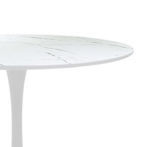 Dining table Balou-parker set of 5 pieces white D100x73cm