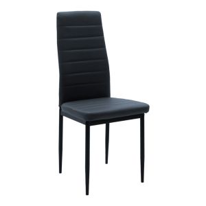 Dining table Balou-parker set of 5 pieces black-anthracite D100x73cm