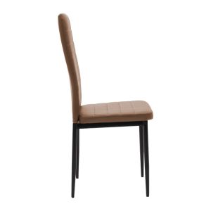 Dining table Balou-parker set of 5 pieces black-brown D100x73cm