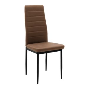 Dining table Balou-parker set of 5 pieces black-brown D120x73cm