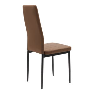 Dining table Balou-parker set of 5 pieces black-brown D120x73cm
