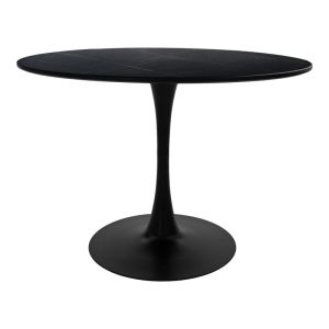 Dining table Balou-parker set of 5 pieces black-brown D120x73cm