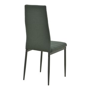 Dining table Balou-parker set of 5 pieces, black/fabric, anthracite, D120x73cm
