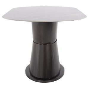 Bent dining table - ceramic top marble base Mdf anthracite color 180x90x76hcm Hm9773,01