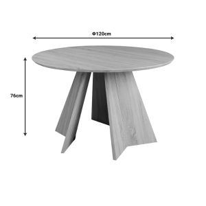 Dining table Bibble Mdf in natural shade D120x76cm