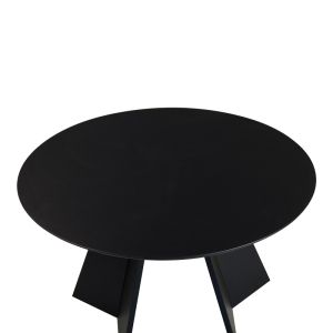 Dining table Bibble Mdf in black shade D120x76cm