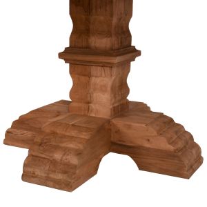 Dining table Bold Round Provence Hm9643 solid teak with carved legs-8cm top, D150x76cm