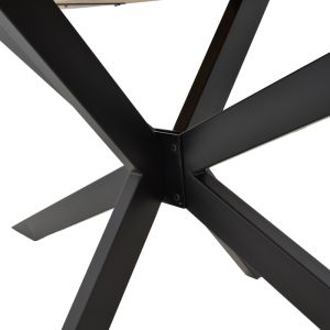 Dining table Bonre Lizard acacia solid wood-teal metal legs 175x96x76cm
