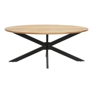 Dining table Bonre Lizard acacia solid wood-teal metal legs 175x96x76cm