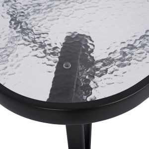 Dining table Bruno Hm5145.03 metal in black color-tempered glass 150χ90χ72hcm.